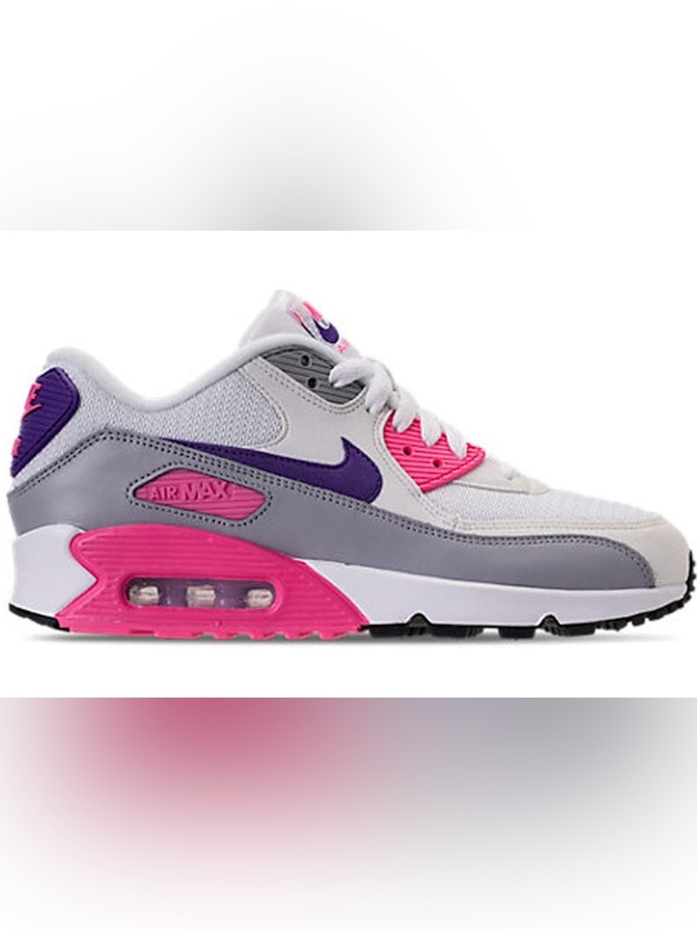 Nike Air Max 90 Pink Concord White Pink Gray Blue Mesh Women's Sneakers 7.5